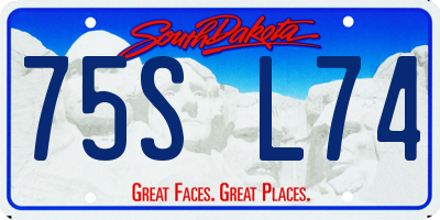 SD license plate 75SL74
