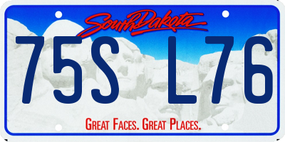 SD license plate 75SL76