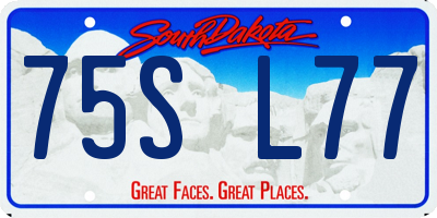 SD license plate 75SL77