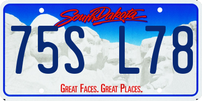 SD license plate 75SL78