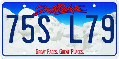 SD license plate 75SL79