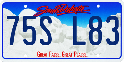 SD license plate 75SL83