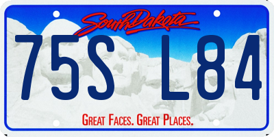 SD license plate 75SL84