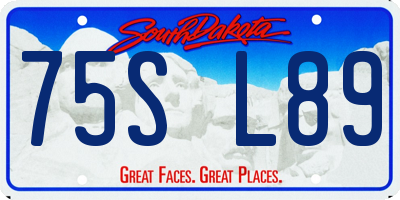 SD license plate 75SL89