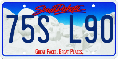 SD license plate 75SL90