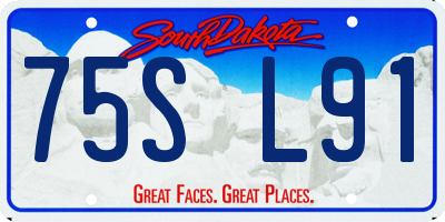 SD license plate 75SL91