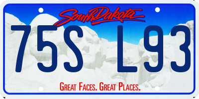 SD license plate 75SL93