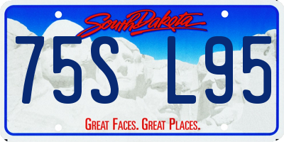 SD license plate 75SL95