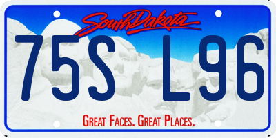 SD license plate 75SL96