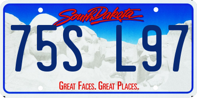 SD license plate 75SL97