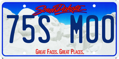 SD license plate 75SM00