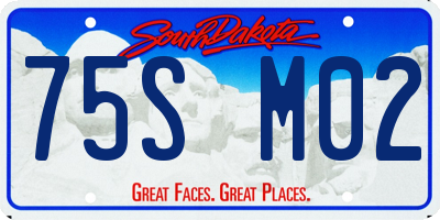 SD license plate 75SM02