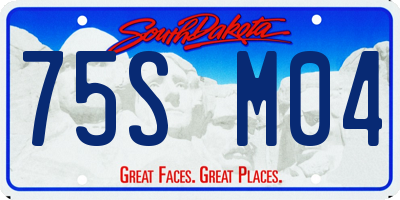 SD license plate 75SM04