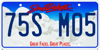 SD license plate 75SM05