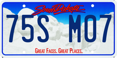 SD license plate 75SM07