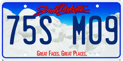 SD license plate 75SM09