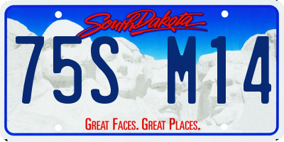 SD license plate 75SM14