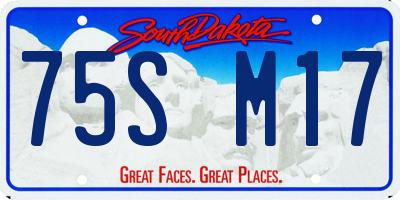 SD license plate 75SM17
