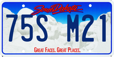 SD license plate 75SM21