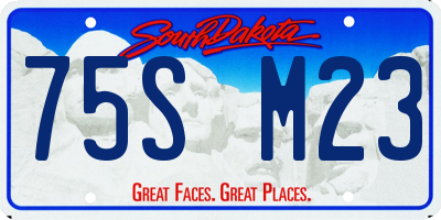 SD license plate 75SM23