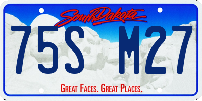 SD license plate 75SM27