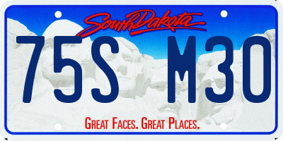 SD license plate 75SM30