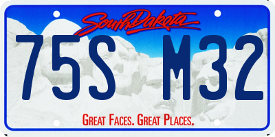 SD license plate 75SM32