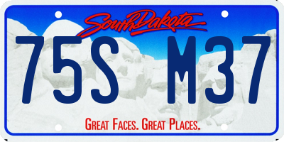 SD license plate 75SM37