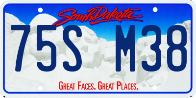 SD license plate 75SM38