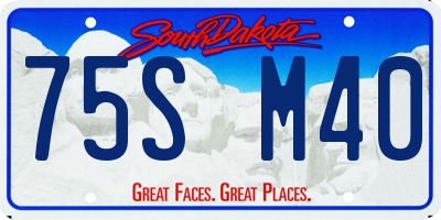 SD license plate 75SM40