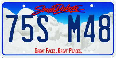 SD license plate 75SM48
