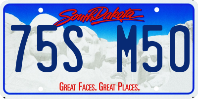 SD license plate 75SM50