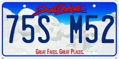 SD license plate 75SM52