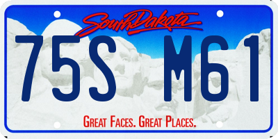 SD license plate 75SM61