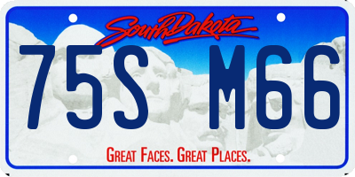 SD license plate 75SM66