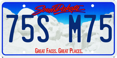 SD license plate 75SM75