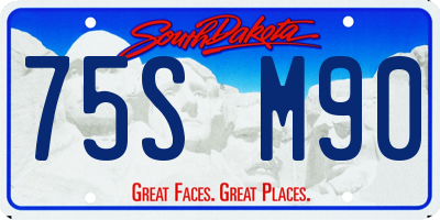 SD license plate 75SM90