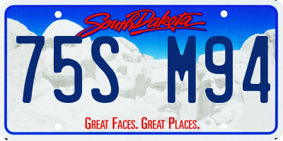 SD license plate 75SM94