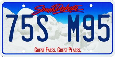 SD license plate 75SM95