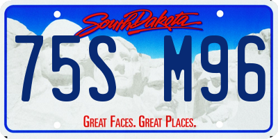 SD license plate 75SM96