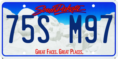 SD license plate 75SM97