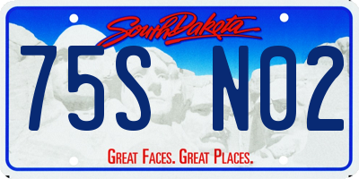SD license plate 75SN02