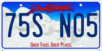 SD license plate 75SN05