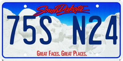 SD license plate 75SN24