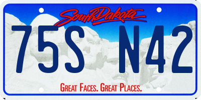 SD license plate 75SN42