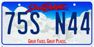 SD license plate 75SN44