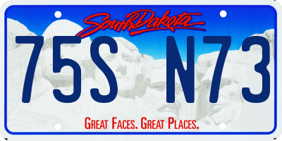 SD license plate 75SN73