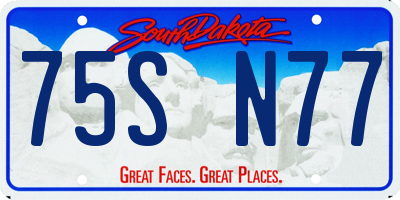 SD license plate 75SN77