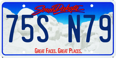 SD license plate 75SN79