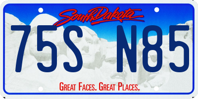 SD license plate 75SN85